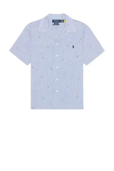 Polo Ralph Lauren Seersucker Sailboat Print Andy Camp Shirt | Thumbnail 4