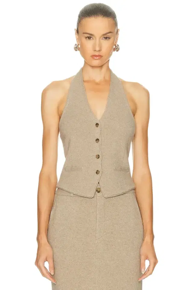 Guest In Residence Tailored Halter Vest