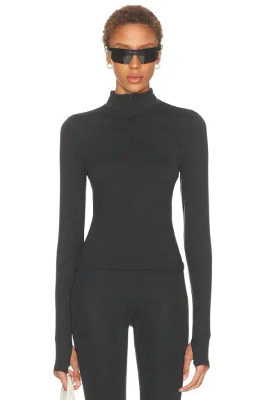 Splits59 Stevie Active Rib Half Zip Waist Length Top | Thumbnail 1