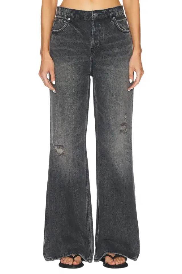 GRLFRND Jade Low Rise Relaxed Flare Jeans