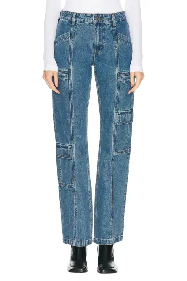 GRLFRND Naomi Low Rise Slim Cargo Jeans | Thumbnail 1 GRLFRND Naomi Low Rise Slim Cargo Jeans | Thumbnail 1