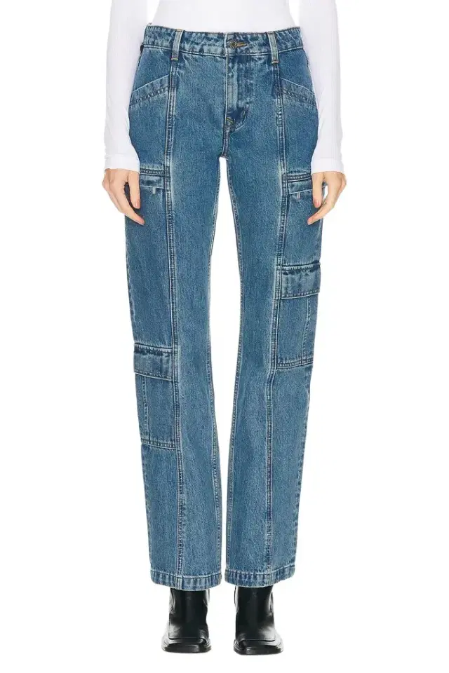 GRLFRND Naomi Low Rise Slim Cargo Jeans