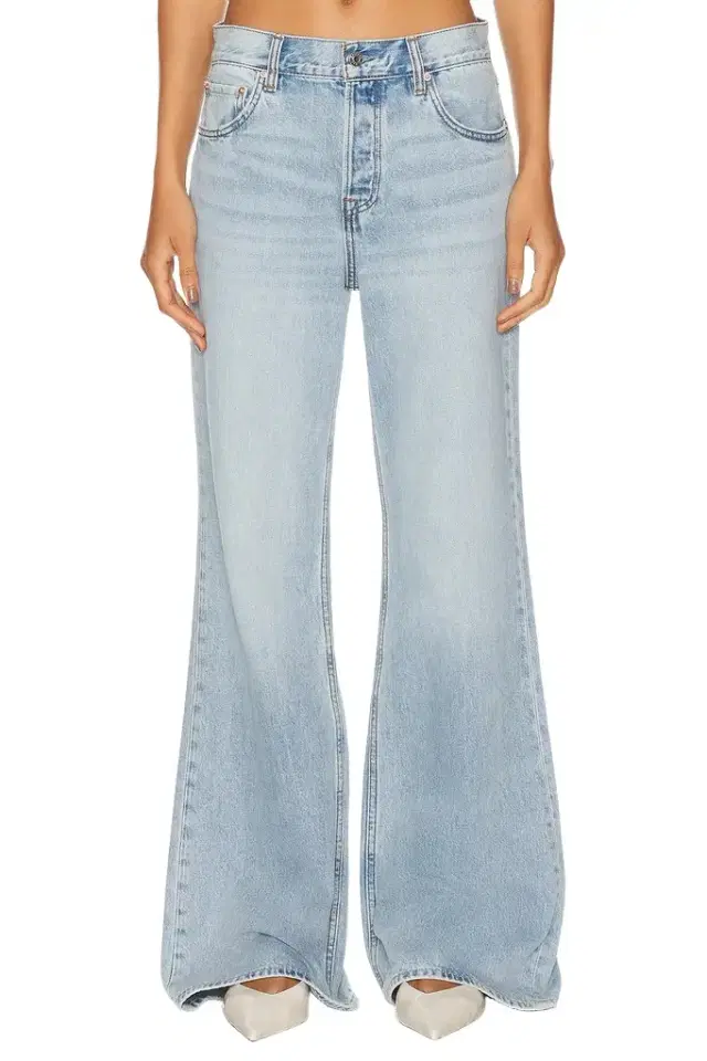 GRLFRND Jade Low Rise Relaxed Flare Jeans