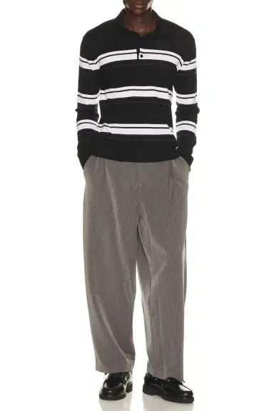 Canada Goose Petitot Striped Long Sleeve Knit Polo | Thumbnail 3