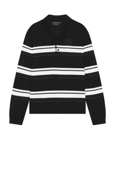 Canada Goose Petitot Striped Long Sleeve Knit Polo | Thumbnail 4