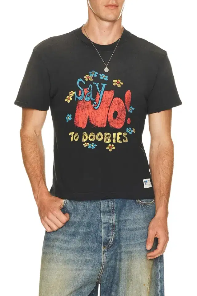 Nahmias Say No Open Hem Fitted Tee