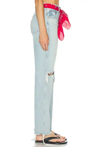 RE/DONE 90s High Rise Loose With Bandana Wide Leg Jeans | Thumbnail 3