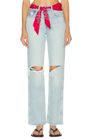 RE/DONE 90s High Rise Loose With Bandana Wide Leg Jeans | Thumbnail 1