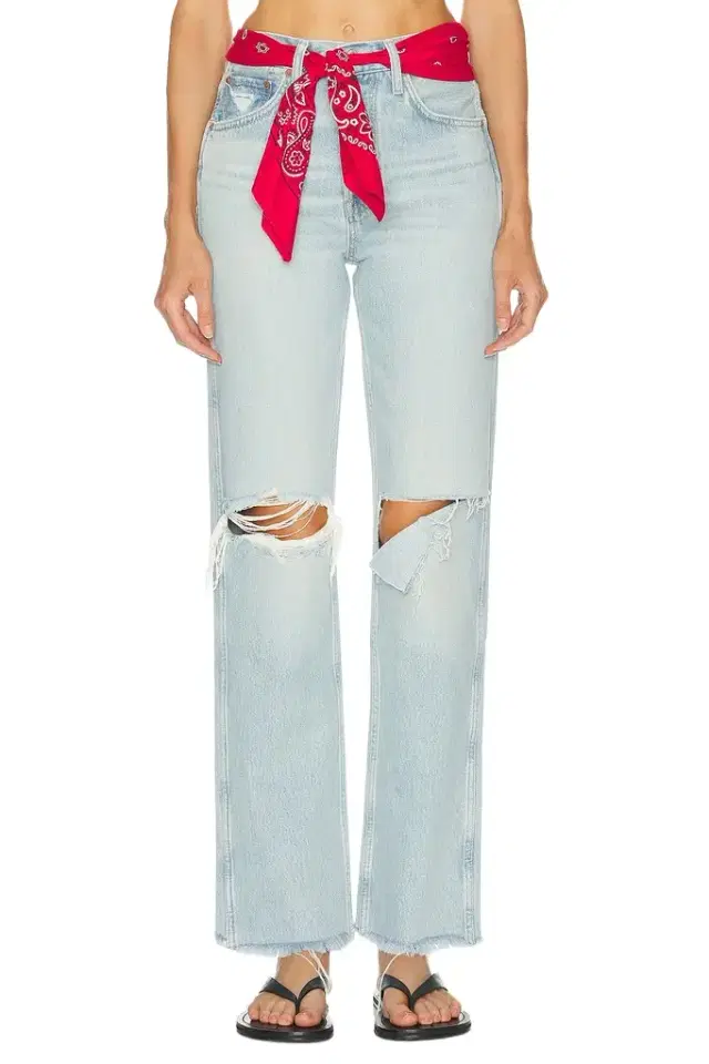 RE/DONE 90s High Rise Loose With Bandana Wide Leg Jeans