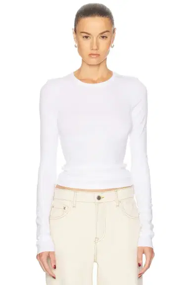 GRLFRND Crew Neck Extra Long Sleeve Tee | Thumbnail 1 GRLFRND Crew Neck Extra Long Sleeve Tee | Thumbnail 1