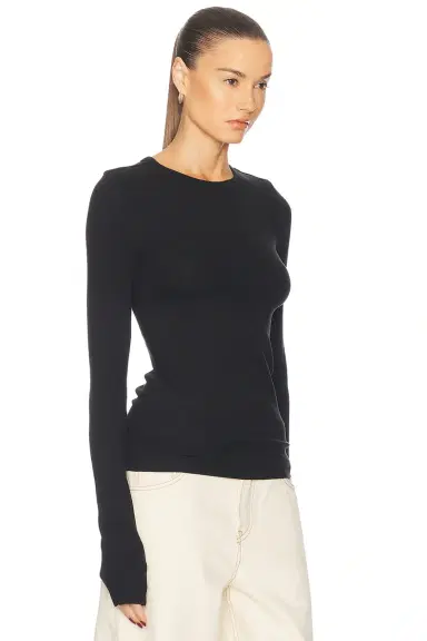 GRLFRND Crew Neck Extra Long Sleeve Tee | Thumbnail 2 GRLFRND Crew Neck Extra Long Sleeve Tee | Thumbnail 2