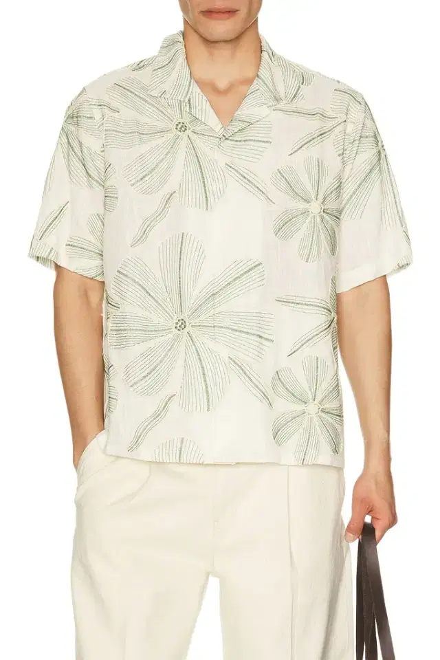 Corridor Linen Applique Short Sleeve Shirt