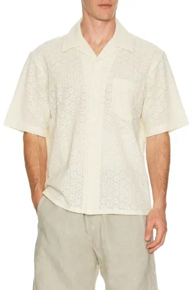 Corridor Floral Eyelet Short Sleeve Shirt | Thumbnail 1