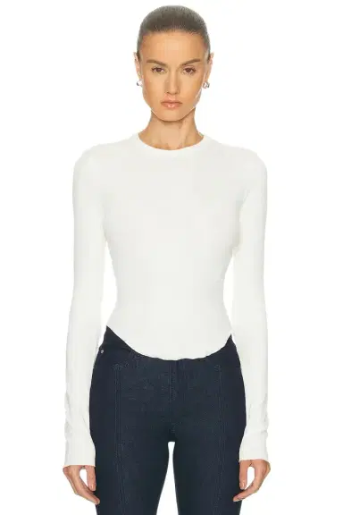 GRLFRND Scoop Hem Long Sleeve Tee | Thumbnail 1 GRLFRND Scoop Hem Long Sleeve Tee | Thumbnail 1