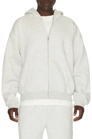 Skims Fleece Lounge Relaxed Zip Up Hoodie | Thumbnail 1