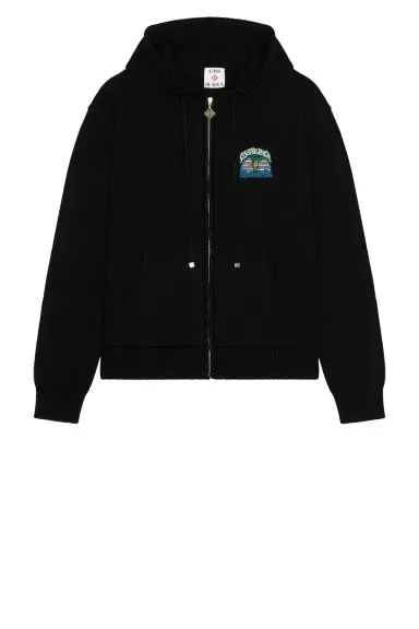 Casablanca Palm Tree Emblem Zip Up Hoodie | Thumbnail 5
