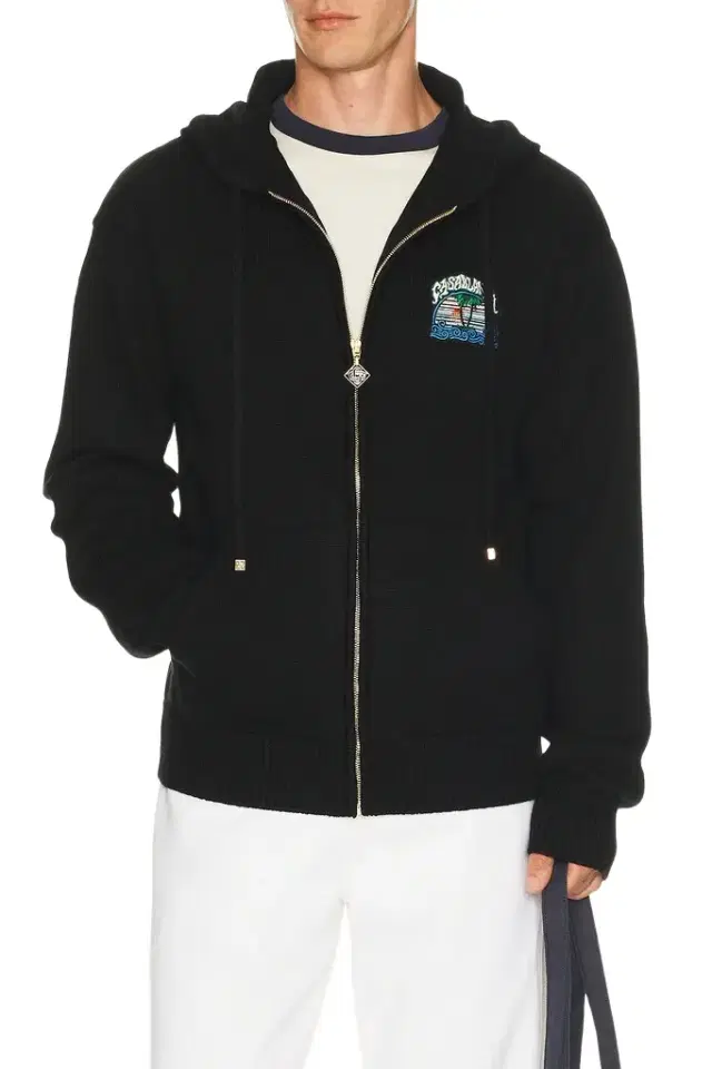Casablanca Palm Tree Emblem Zip Up Hoodie
