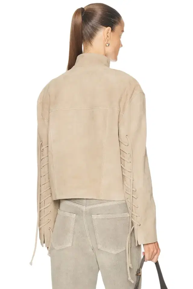 GRLFRND Annika Suede Lace Up Jacket