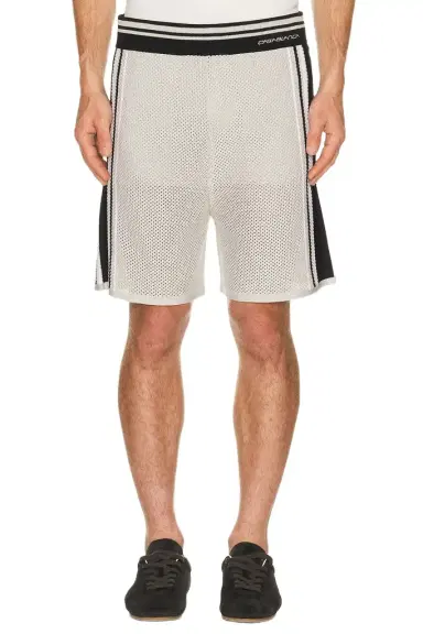 Casablanca Metallic Mesh Stripe Shorts | Thumbnail 1