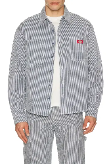 Dickies Hickory Long Sleeve Work Shirt | Thumbnail 1