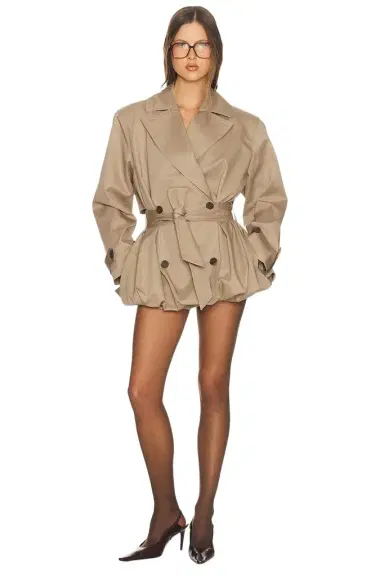 Helsa Short Bubble Hem Trench | Thumbnail 1 Helsa Short Bubble Hem Trench | Thumbnail 1