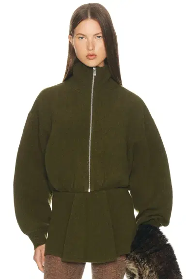 Helsa Josefine Knit Oversized Bomber | Thumbnail 1