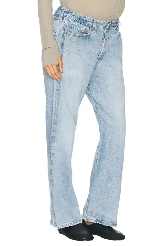 aligrace Vintage Maternity Baggy Jeans