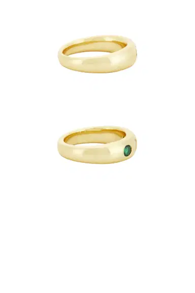 MÉGA Emerald And Clear CZ Pinky Ring Set Of 2 | Thumbnail 5 MÉGA Emerald And Clear CZ Pinky Ring Set Of 2 | Thumbnail 5