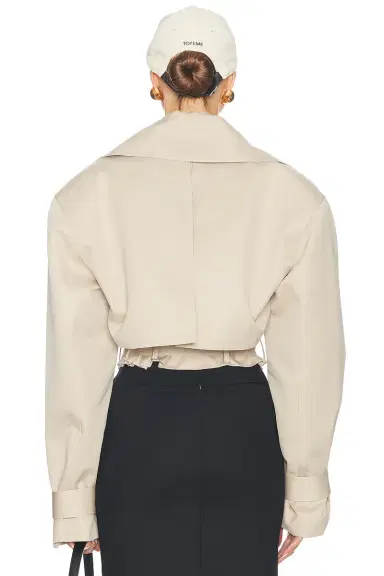 Helsa Oversized Cropped Trench | Thumbnail 3