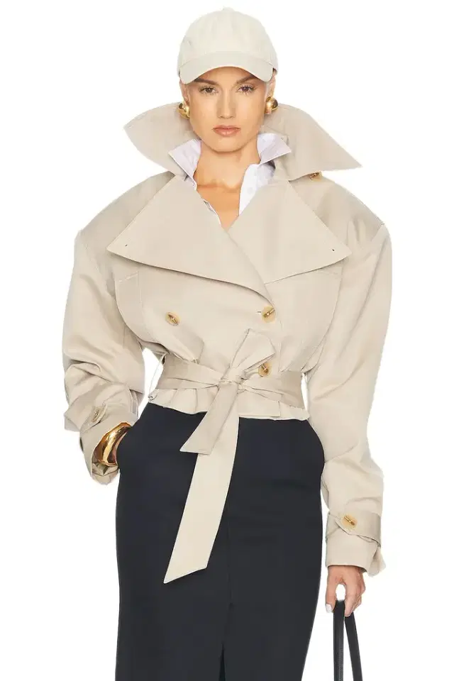 Helsa Oversized Cropped Trench
