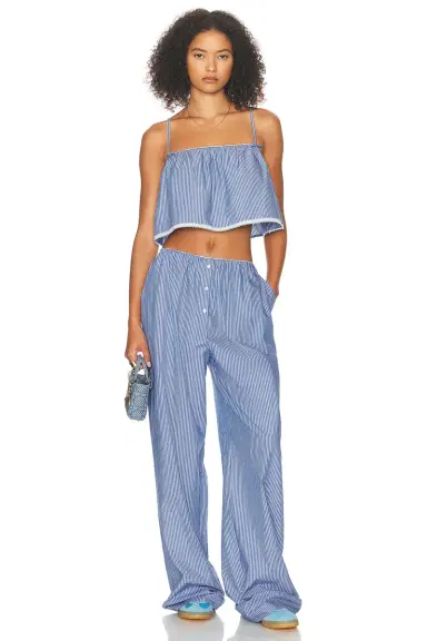 Helsa Pinstripe Poplin Camisole | Thumbnail 4