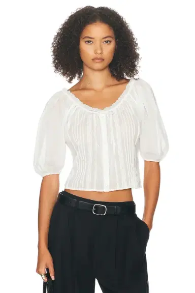 Helsa Voile Peasant Blouse | Thumbnail 1