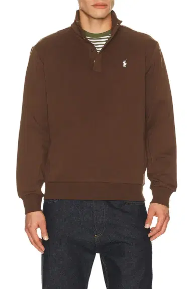 Polo Ralph Lauren Long Sleeve Double Knit Tech Snap Mocknock Pullover | Thumbnail 1