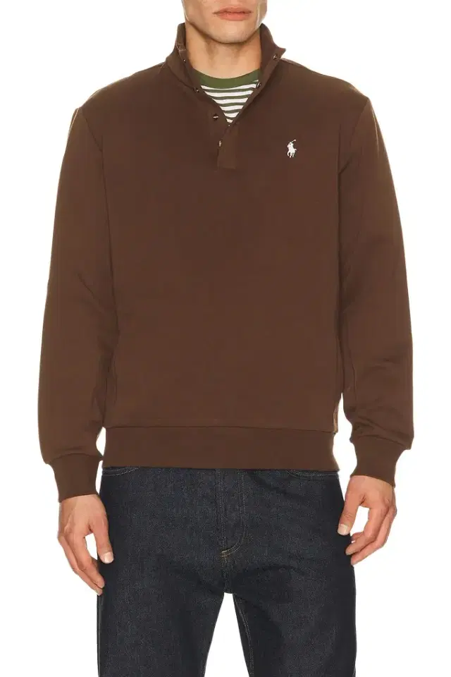 Polo Ralph Lauren Long Sleeve Double Knit Tech Snap Mocknock Pullover