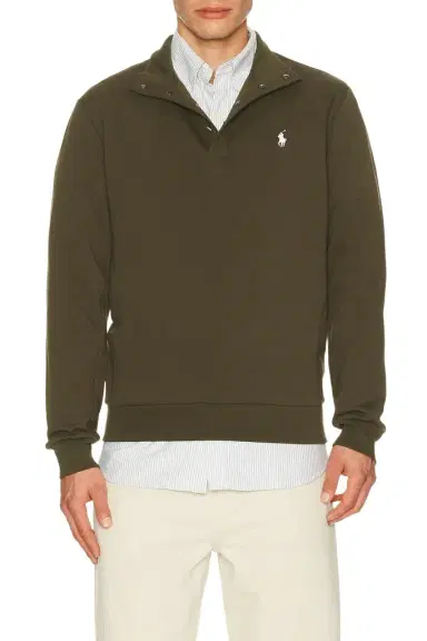 Polo Ralph Lauren Long Sleeve Double Knit Tech Snap Mocknock Pullover | Thumbnail 1