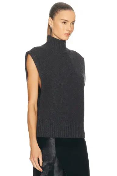 EAVES Lynnda Knit Mock Neck Shell | Thumbnail 2