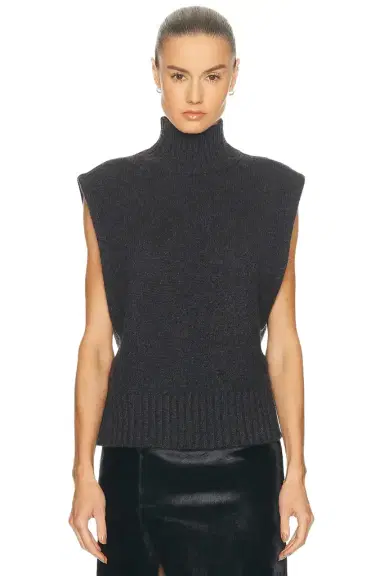 EAVES Lynnda Knit Mock Neck Shell | Thumbnail 1