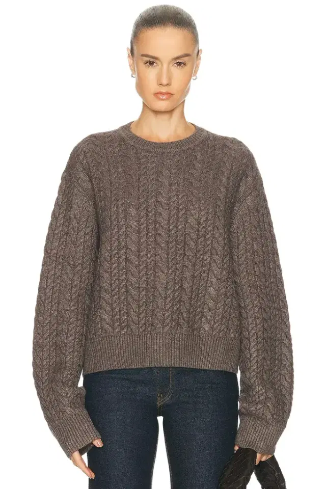 EAVES Laci Cable Crewneck