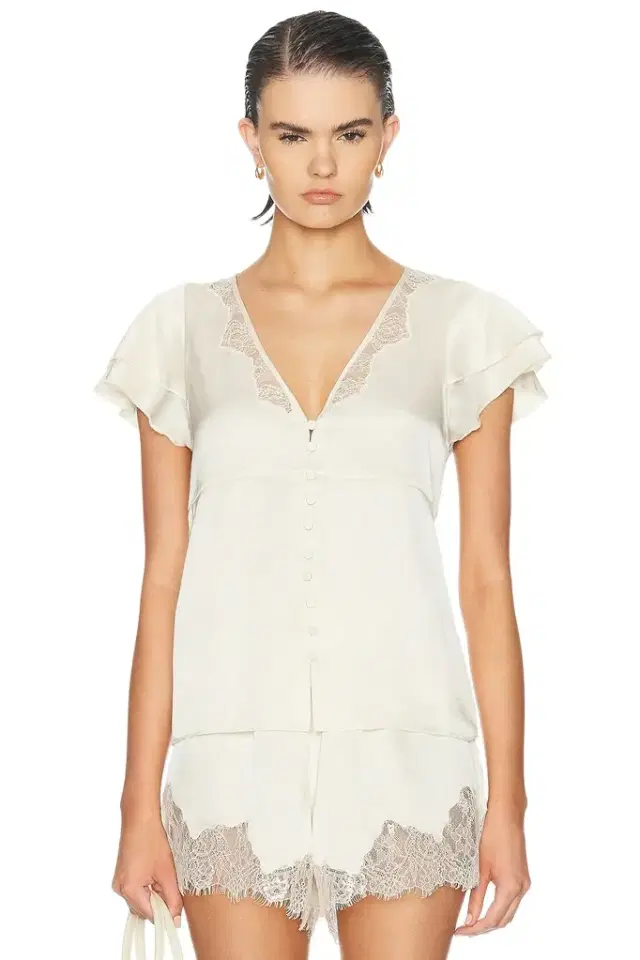 Citizens of Humanity Lola Flutter Lace Sleeve Top