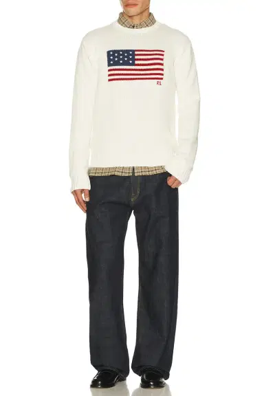 Polo Ralph Lauren Long Sleeve Roving Cotton USA Flag Crewneck Sweater | Thumbnail 3 Polo Ralph Lauren Long Sleeve Roving Cotton USA Flag Crewneck Sweater | Thumbnail 3
