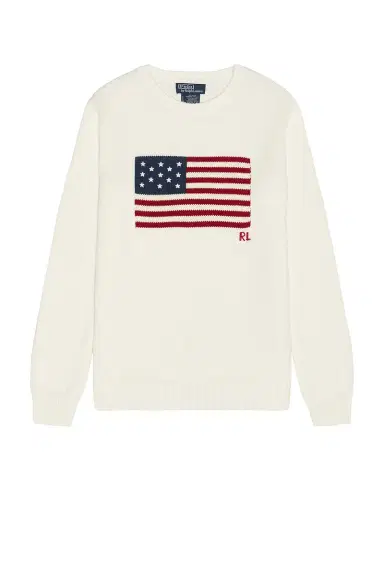 Polo Ralph Lauren Long Sleeve Roving Cotton USA Flag Crewneck Sweater | Thumbnail 4 Polo Ralph Lauren Long Sleeve Roving Cotton USA Flag Crewneck Sweater | Thumbnail 4