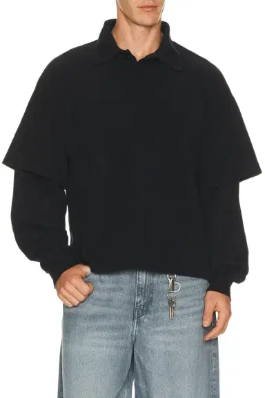 AGOLDE Curren Double Sleeve Polo | Thumbnail 1