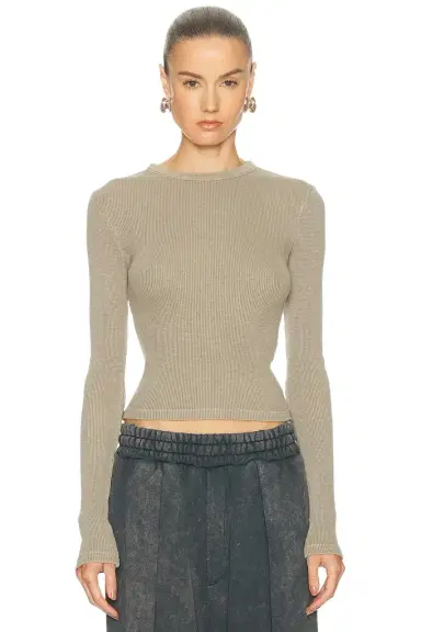 Citizens of Humanity Pillar Waffle Crewneck Top | Thumbnail 1 Citizens of Humanity Pillar Waffle Crewneck Top | Thumbnail 1