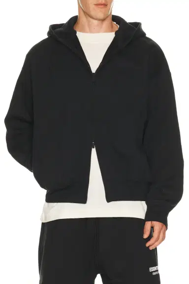 Fear of God Essentials Classic Fit Fleece Zip Up Hoodie | Thumbnail 2