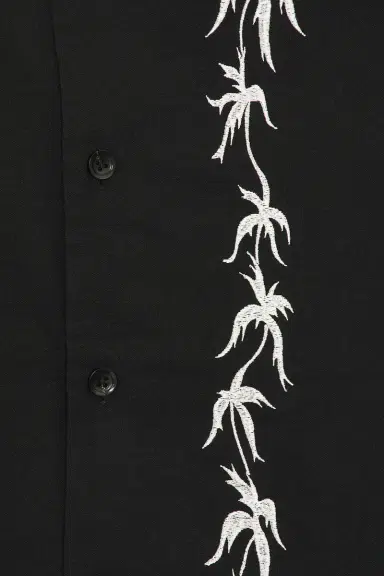 Commas Palm Embroidery Bowling Shirt | Thumbnail 5