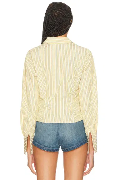 Helsa Stripe Poplin Fitted Shirt | Thumbnail 3