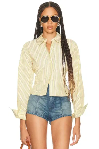 Helsa Stripe Poplin Fitted Shirt | Thumbnail 1
