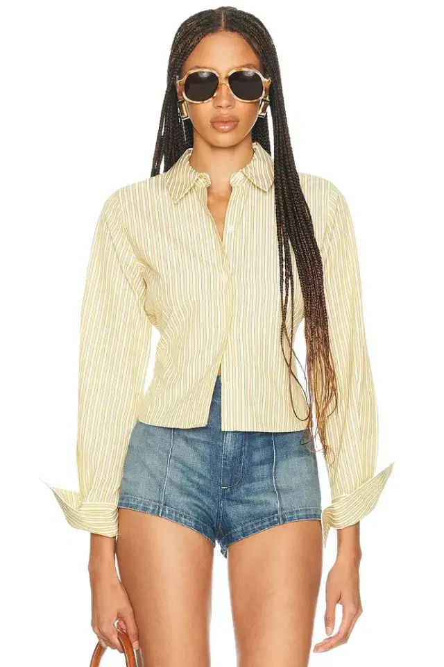 Helsa Stripe Poplin Fitted Shirt