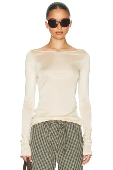 Helsa Slinky Jersey Off The Shoulder Top | Thumbnail 1 Helsa Slinky Jersey Off The Shoulder Top | Thumbnail 1