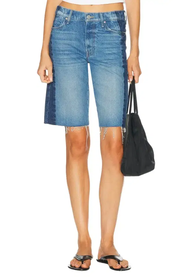 Mother The Mid Rise Maven Bermuda Fray Shorts